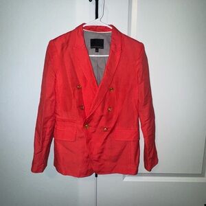 Banana Republic Red Sport Coat with Textured Fabric